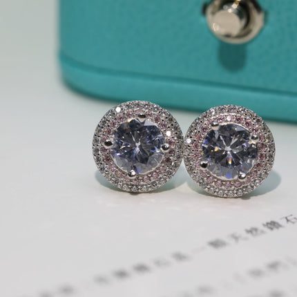 ROUND HALO EARRINGS