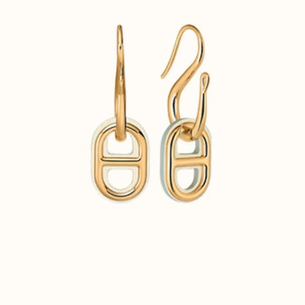 O'MAILLON EARRINGS  CALFSKIN WITH ROSE GOLD PLATED HARDWARE