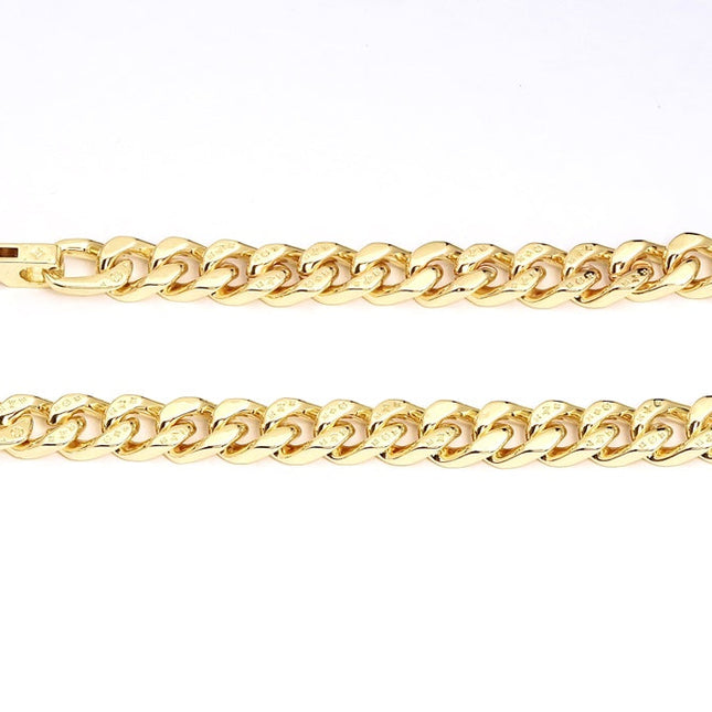 CHAIN LINKS MONOGRAM PATTERN BRACELET GOLD-COLOR HARDWARE