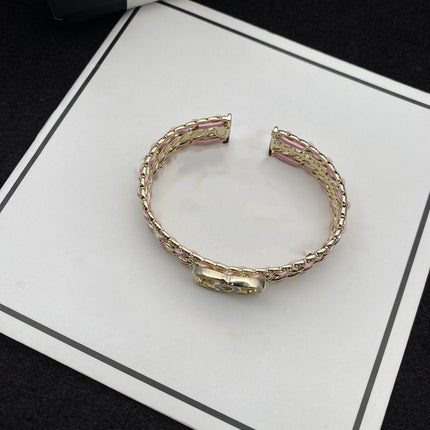 CC PINK ROPE GOLD DIAMOND BRACELET