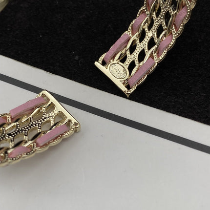 CC PINK ROPE GOLD DIAMOND BRACELET