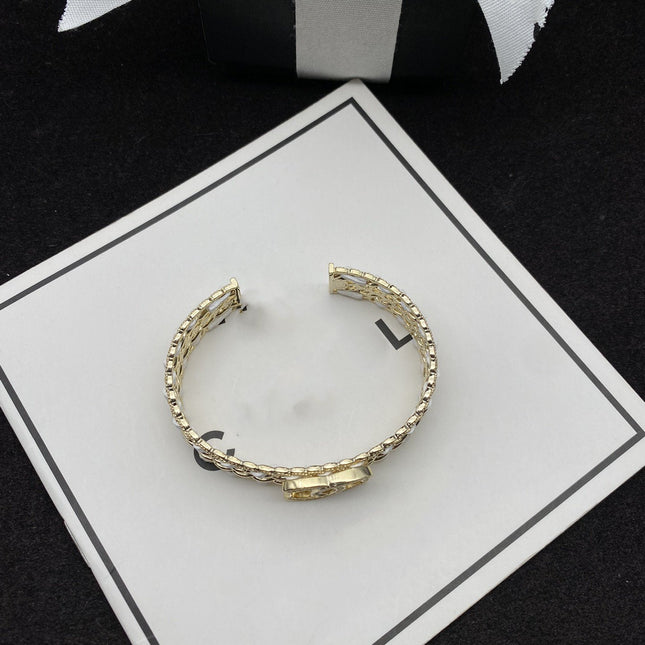 CC WHITE ROPE GOLD DIAMOND BRACELET