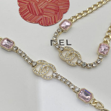 CC PINK NECKLACE GOLD DIAMOND