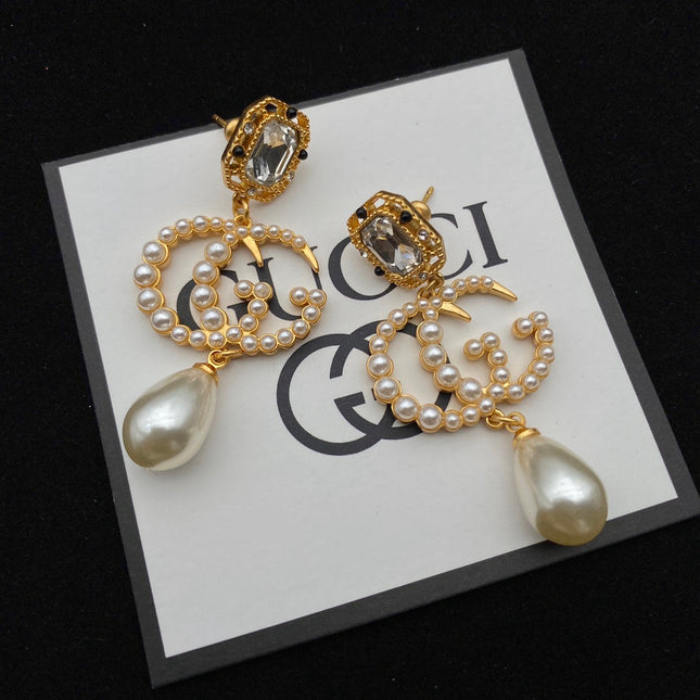 GG PEARL DROP EARRINGS