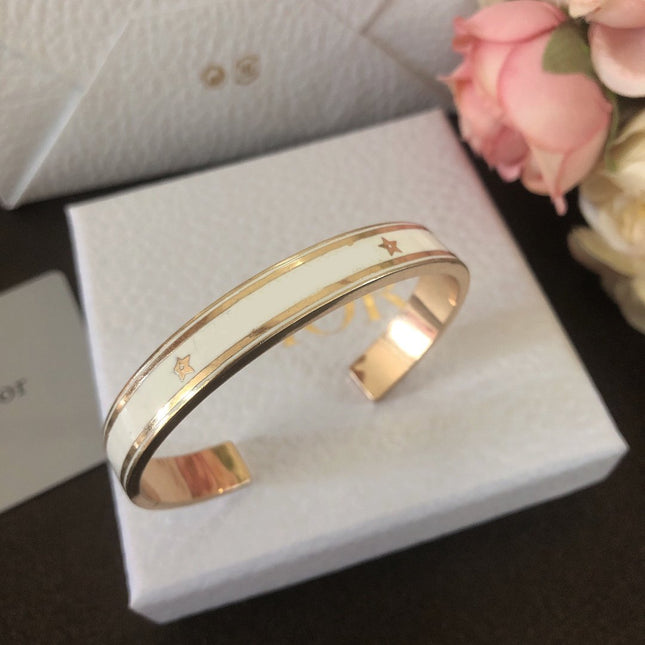 CODE BANGLE GOLD-FINISH METAL AND LACQUER WOMEN