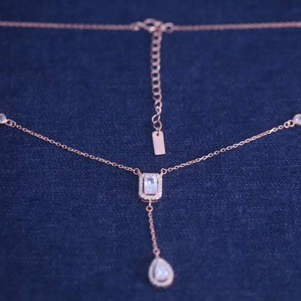 MY TWIN CRACATE DIAMOND NECKLACE