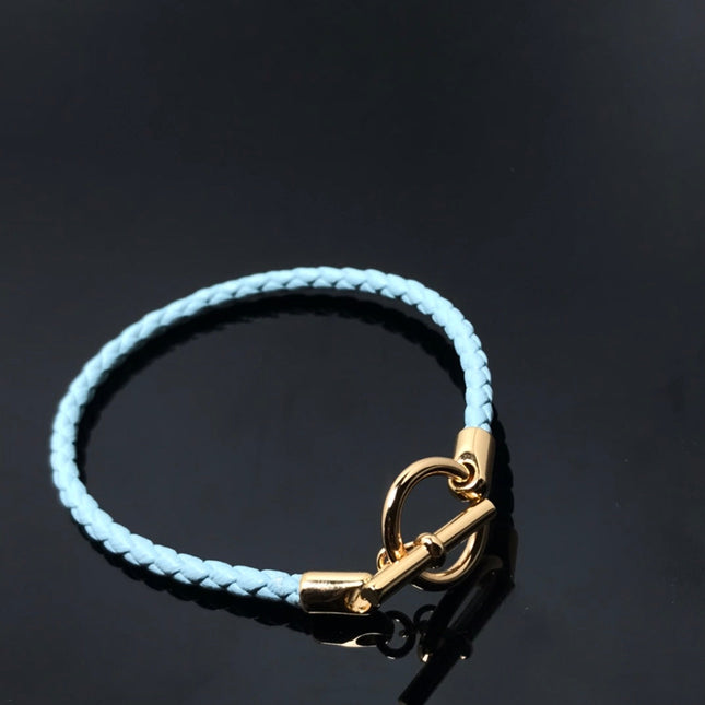 HM LEATHER ROPE BRACELET PIG NOSE