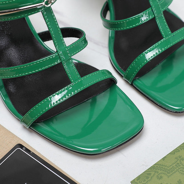 GG SLIM HORSEBIT SLIDE SANDAL GREEN