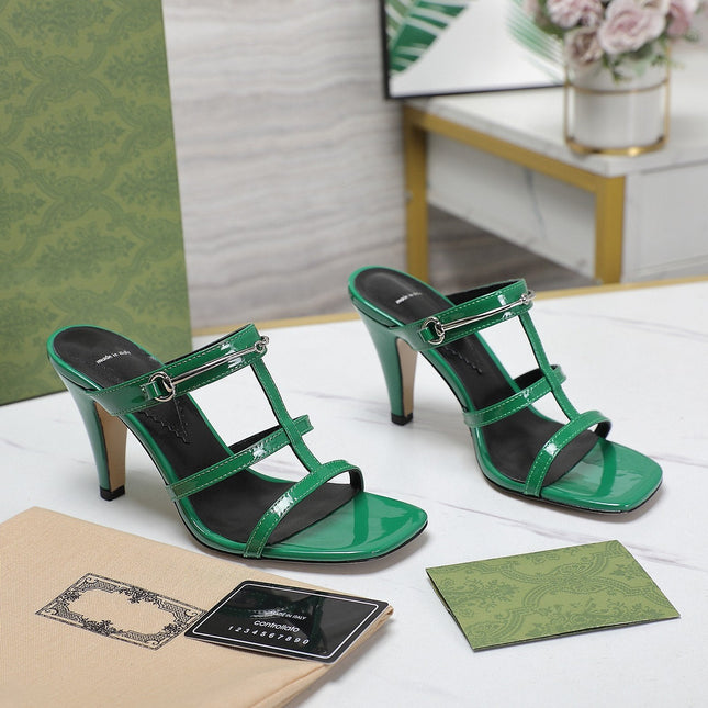 GG SLIM HORSEBIT SLIDE SANDAL GREEN