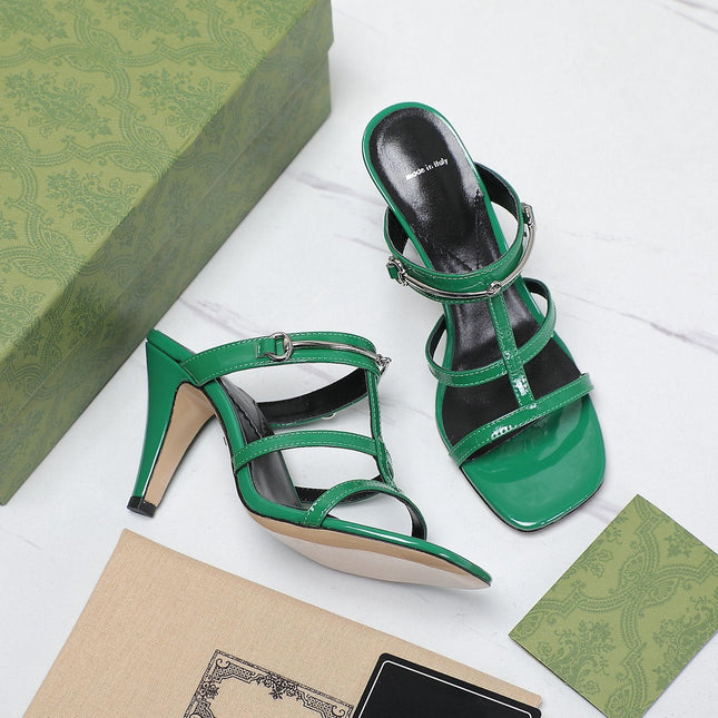 GG SLIM HORSEBIT SLIDE SANDAL GREEN