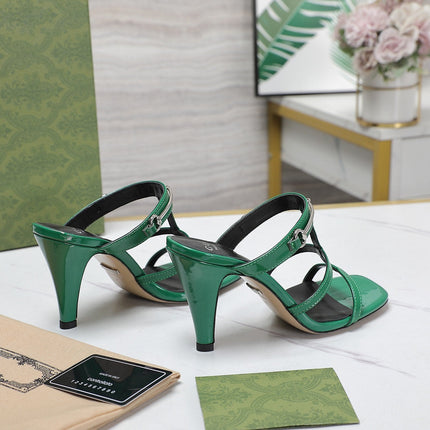 GG SLIM HORSEBIT SLIDE SANDAL GREEN