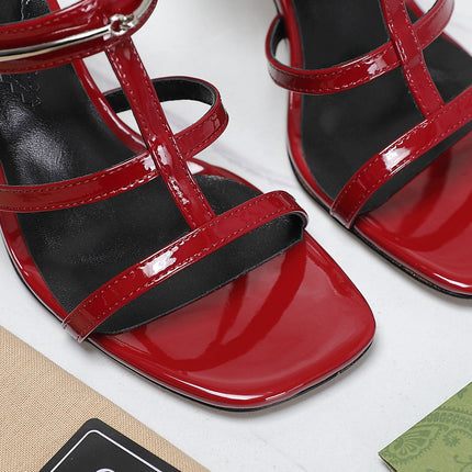 GG SLIM HORSEBIT SLIDE SANDAL RED