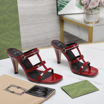 GG SLIM HORSEBIT SLIDE SANDAL RED