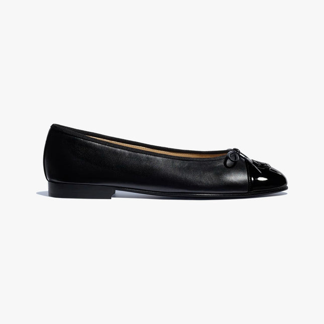 BALLET FLATS BLACK LAMBSKIN