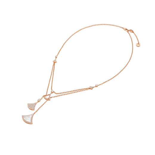 DREAM NECKLACE  3 MOTIF WHITE MOP DIAMOND