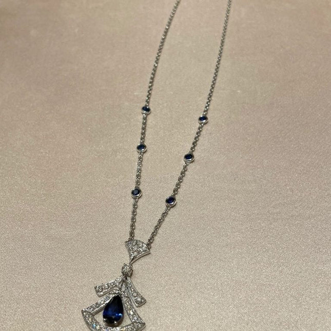 DREAM NECKLACE AGATE DIAMOND SILVER