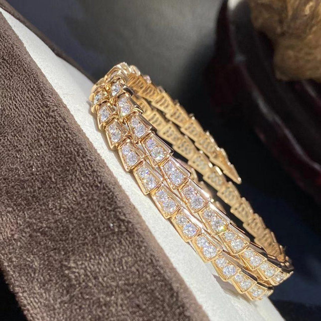 SERPENTI BRACELET GOLD DIAMOND DOUBLE ROW