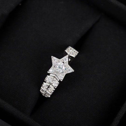 COMETE RING SILVER DIAMOND