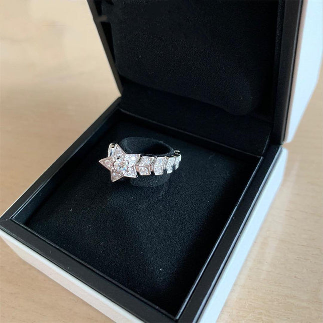 COMETE RING SILVER DIAMOND