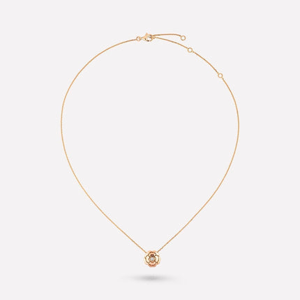 EXTRAIT DE CAMELIA NECKLACE PINK GOLD DIAMOND