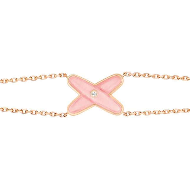 JEUX BRACELET PINK MOP PINK GOLD 1 DIAMOND