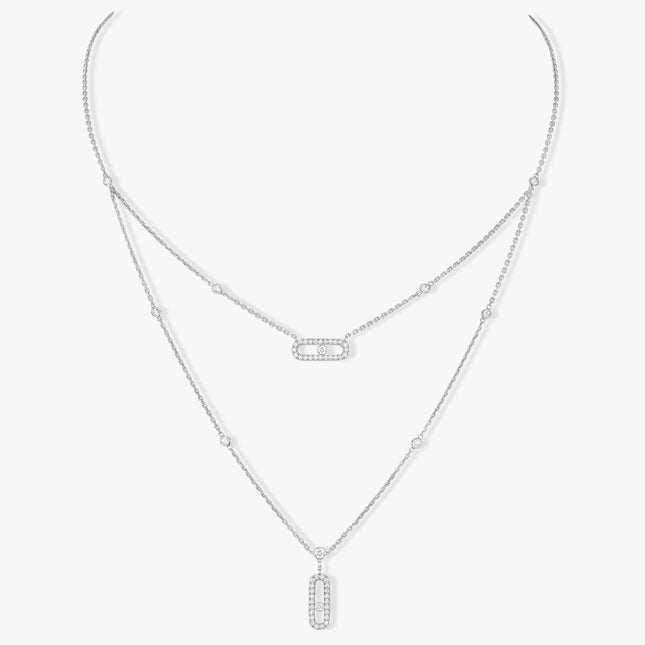 MOVE 2 ROW DIAMOND NECKLACE
