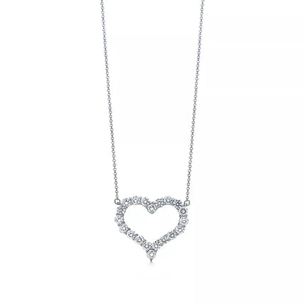 LARGE DIAMOND HEART NECKLACE
