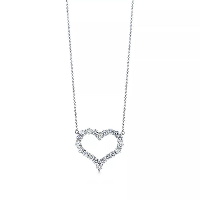 LARGE DIAMOND HEART NECKLACE