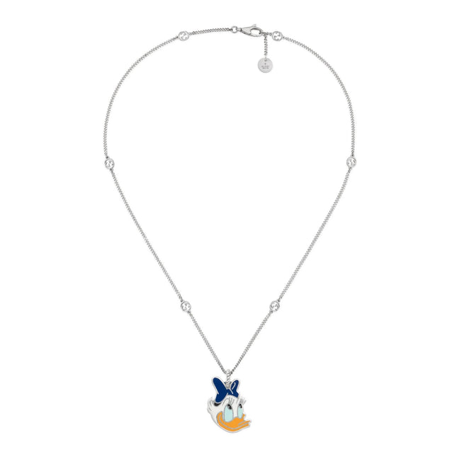 GG DONALD DUCK DOUBLE G STERLING SILVER NECKLACE