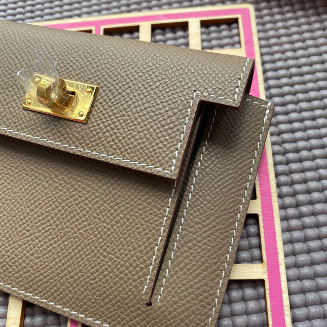 HM Kelly Pocket 13.5 Brown Epsom Ghw