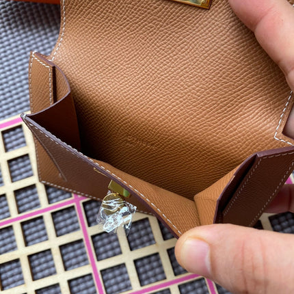 HM Kelly Pocket 13.5 Tan Epsom Ghw