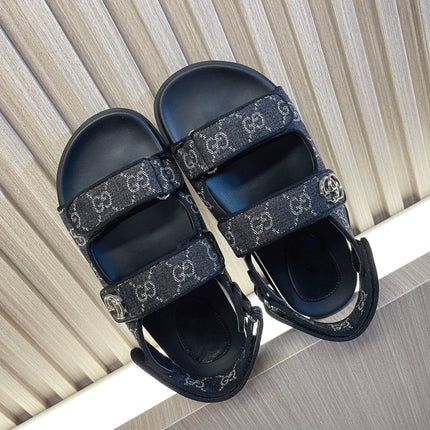 GG CLASSIC CANVAS SANDALS BLACK