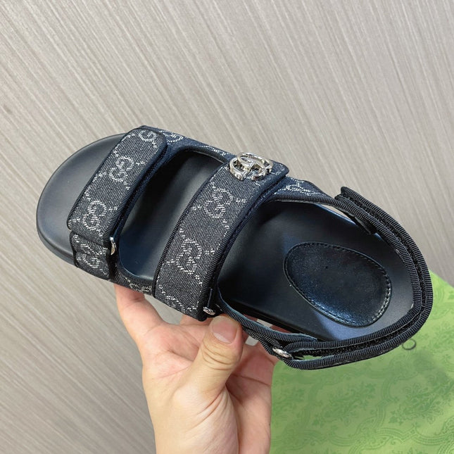 GG CLASSIC CANVAS SANDALS BLACK