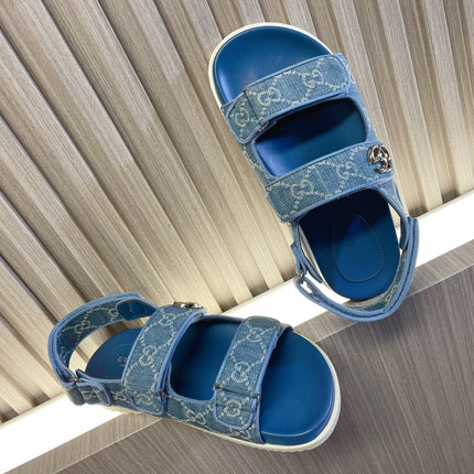 GG CLASSIC CANVAS SANDALS BLUE