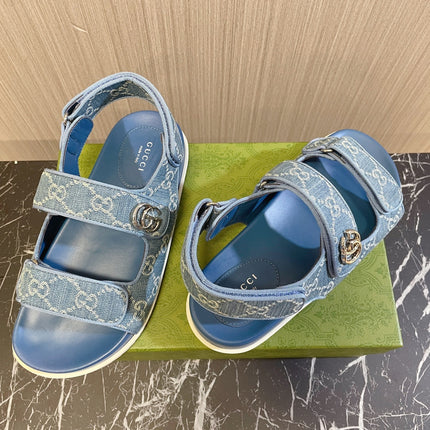 GG CLASSIC CANVAS SANDALS BLUE