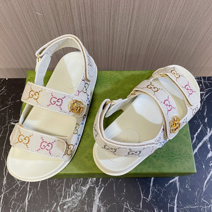 GG CLASSIC CANVAS SANDALS WHITE