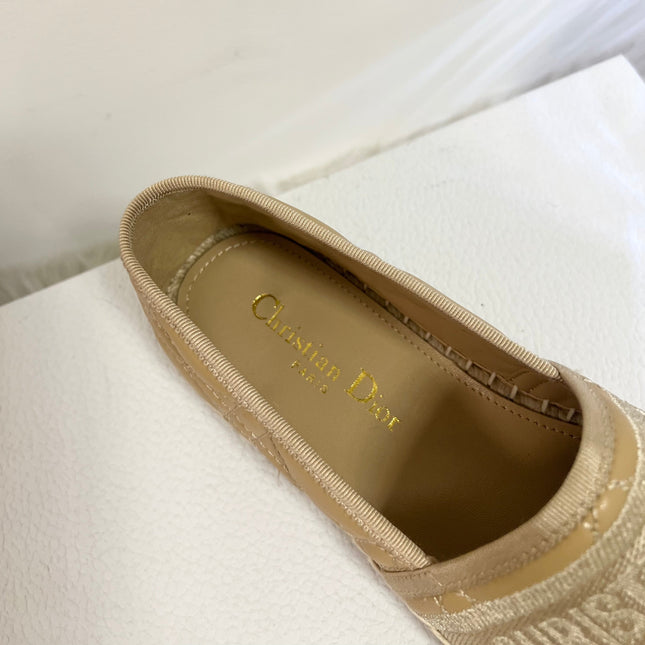 GRANVILLE ESPADRILLE CAMEL BEIGE QUILTED CANNAGE CALFSKIN