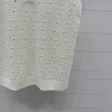 CHANEL SLEEVELESS OPEN-KNIT VEST 274858