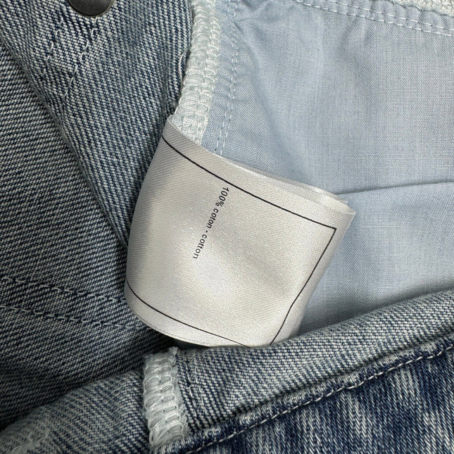 CHANEL HIGH-WAIST STRAIGHT-LEG DENIM PANTS