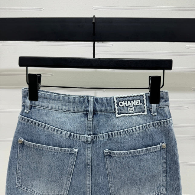 CHANEL DENIM MINI SKIRT