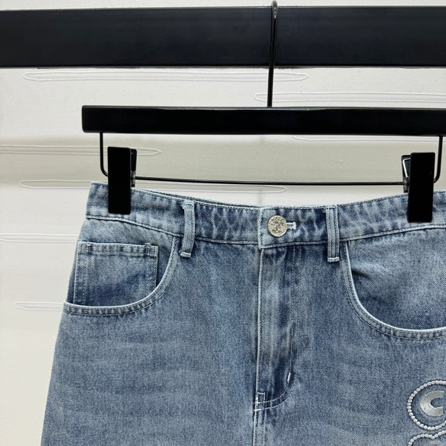 CHANEL DENIM MINI SKIRT