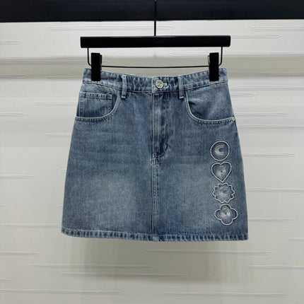 CHANEL DENIM MINI SKIRT