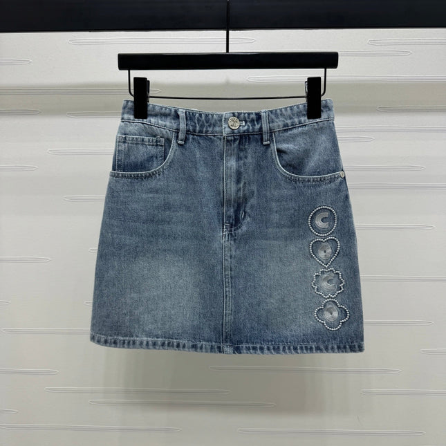 CHANEL DENIM MINI SKIRT