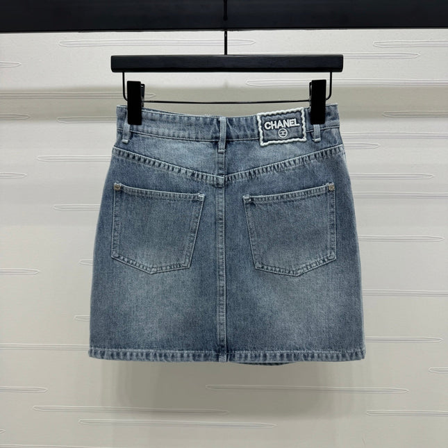 CHANEL DENIM MINI SKIRT