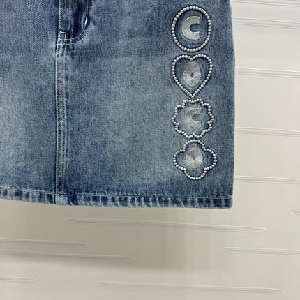 CHANEL DENIM MINI SKIRT