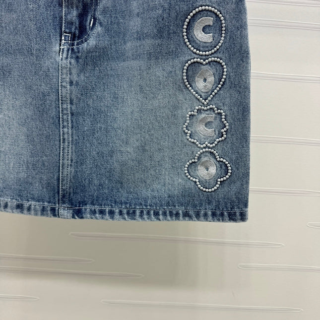 CHANEL DENIM MINI SKIRT