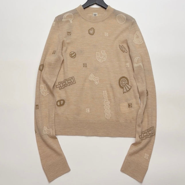 HERMES 25S WOOL-LINED SWEATER 186