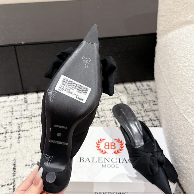 KNIFE LAVALIÈRE 45MM MULE IN BLACK NYLON JERSEY