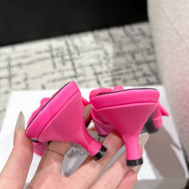 KNIFE LAVALIÈRE 45MM MULE IN BRIGHT PINK NYLON JERSEY
