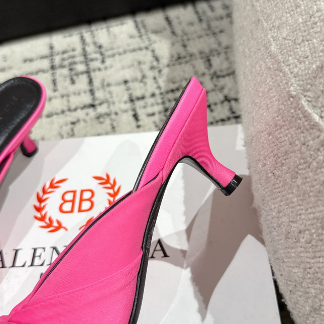 KNIFE LAVALIÈRE 45MM MULE IN BRIGHT PINK NYLON JERSEY